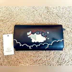 Easley London ‘Dare to Dream’, dark blue, large wallet